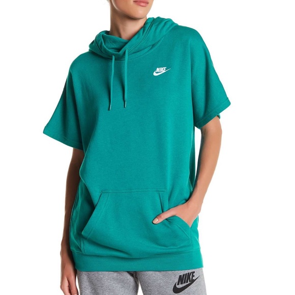 nike short sleeve hoodie womens